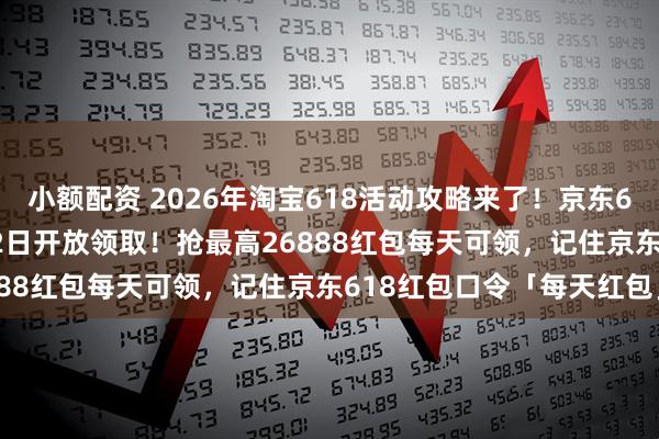 小额配资 2026年淘宝618活动攻略来了！京东618红包口令是什么5月12日开放领取！抢最高26888红包每天可领，记住京东618红包口令「每天红包」